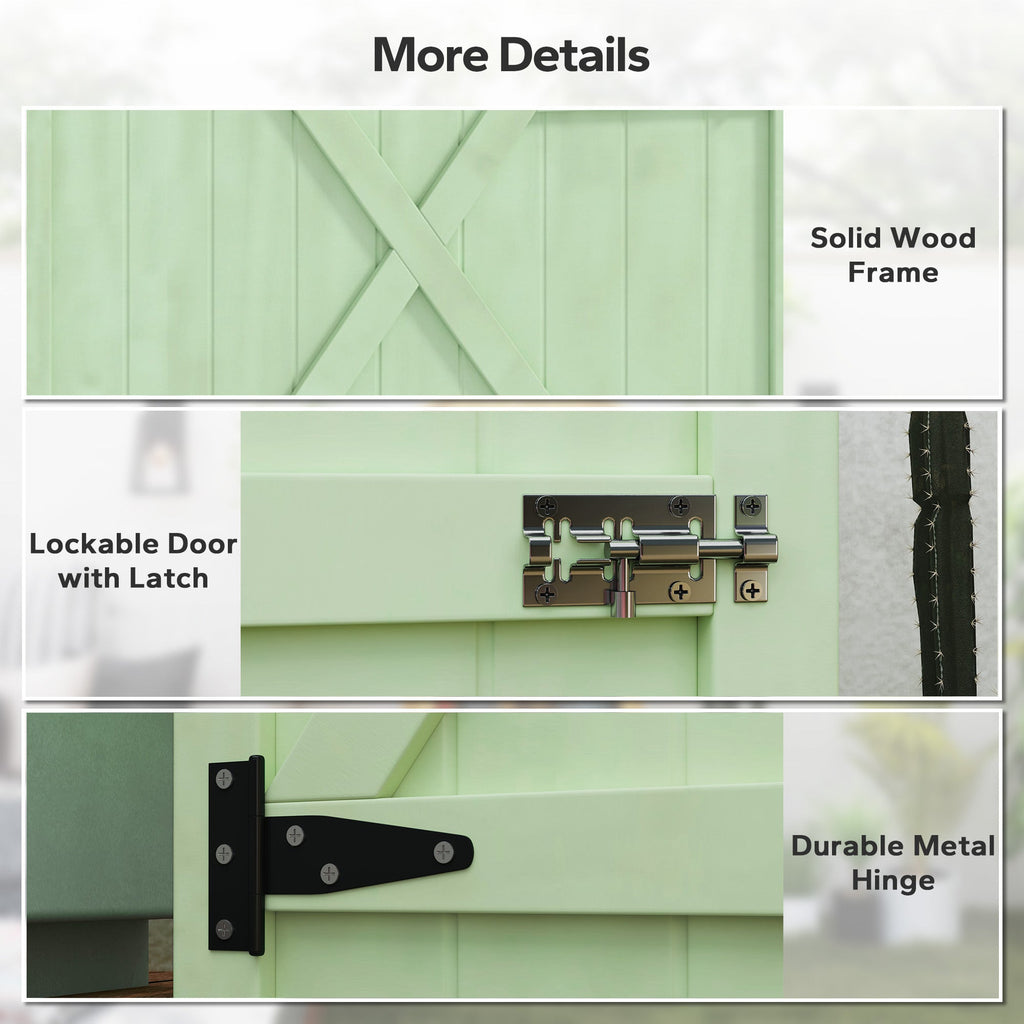 Wooden Small Shed, Garden Storage Shed with Shelves and Bolt Latch, 75L x 56W x115H cm Outsunny