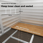 7 x 4ft Garden Shed, Easy to Assemble, Upgraded Galvanised Steel Frame with Foundation Kit, Double Doors with Lock, Outdoor Metal Shed with Vents and Gloves, Garden Storage Shed Outsunny