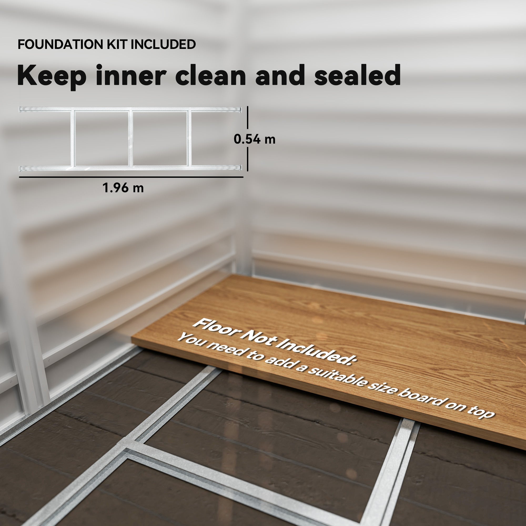 7 x 4ft Garden Shed, Easy to Assemble, Upgraded Galvanised Steel Frame with Foundation Kit, Double Doors with Lock, Outdoor Metal Shed with Vents and Gloves, Garden Storage Shed Outsunny