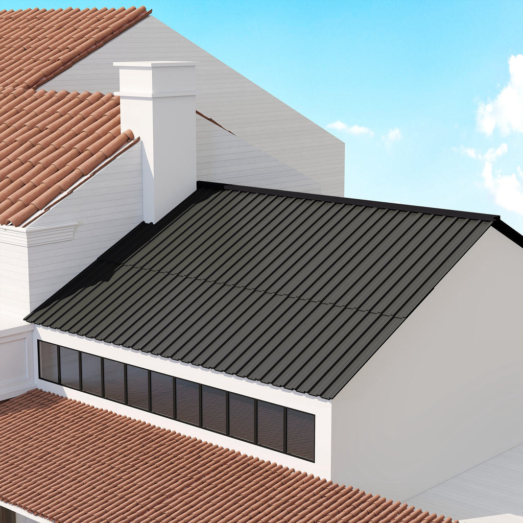 Set of 12 Corrugated Steel Roof Sheet Panels Outsunny