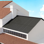 Set of 12 Corrugated Steel Roof Sheet Panels Outsunny