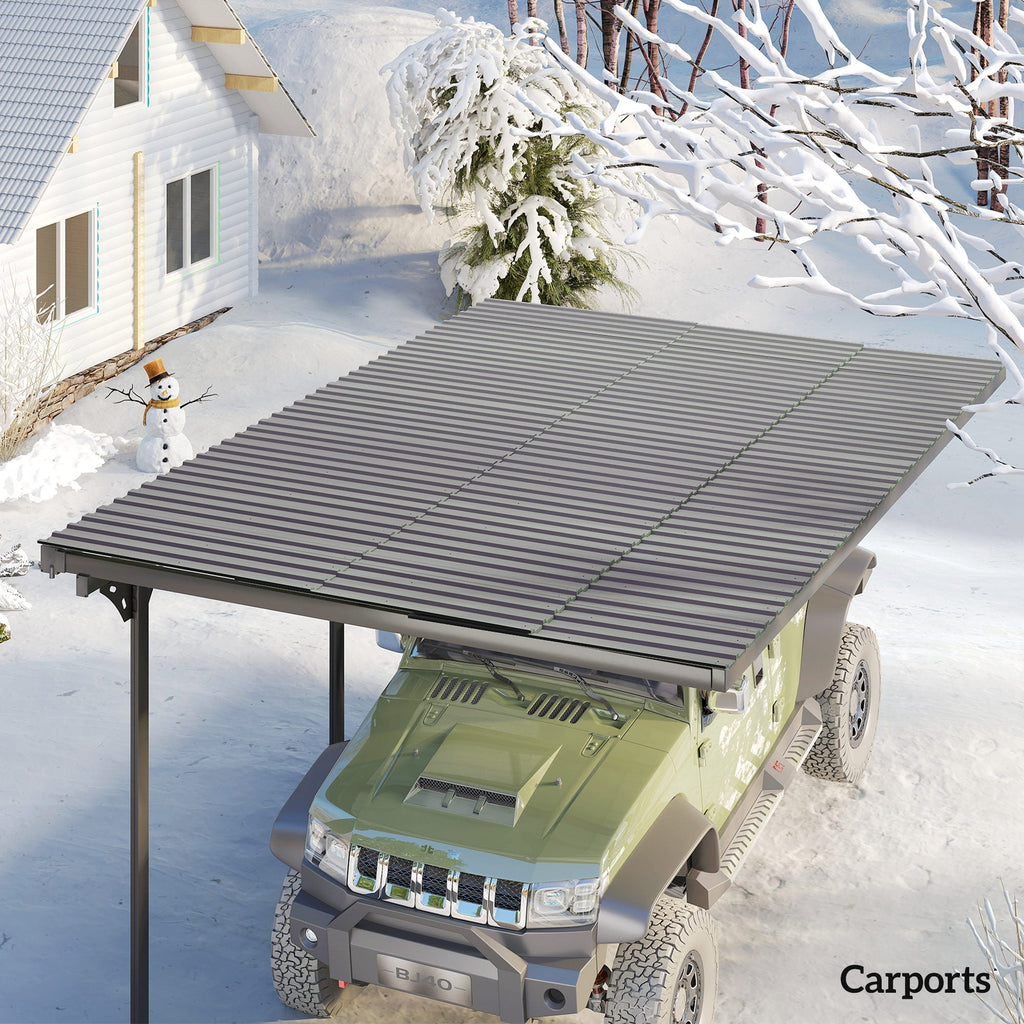 Set of 12 Corrugated Steel Roof Sheet Panels Outsunny
