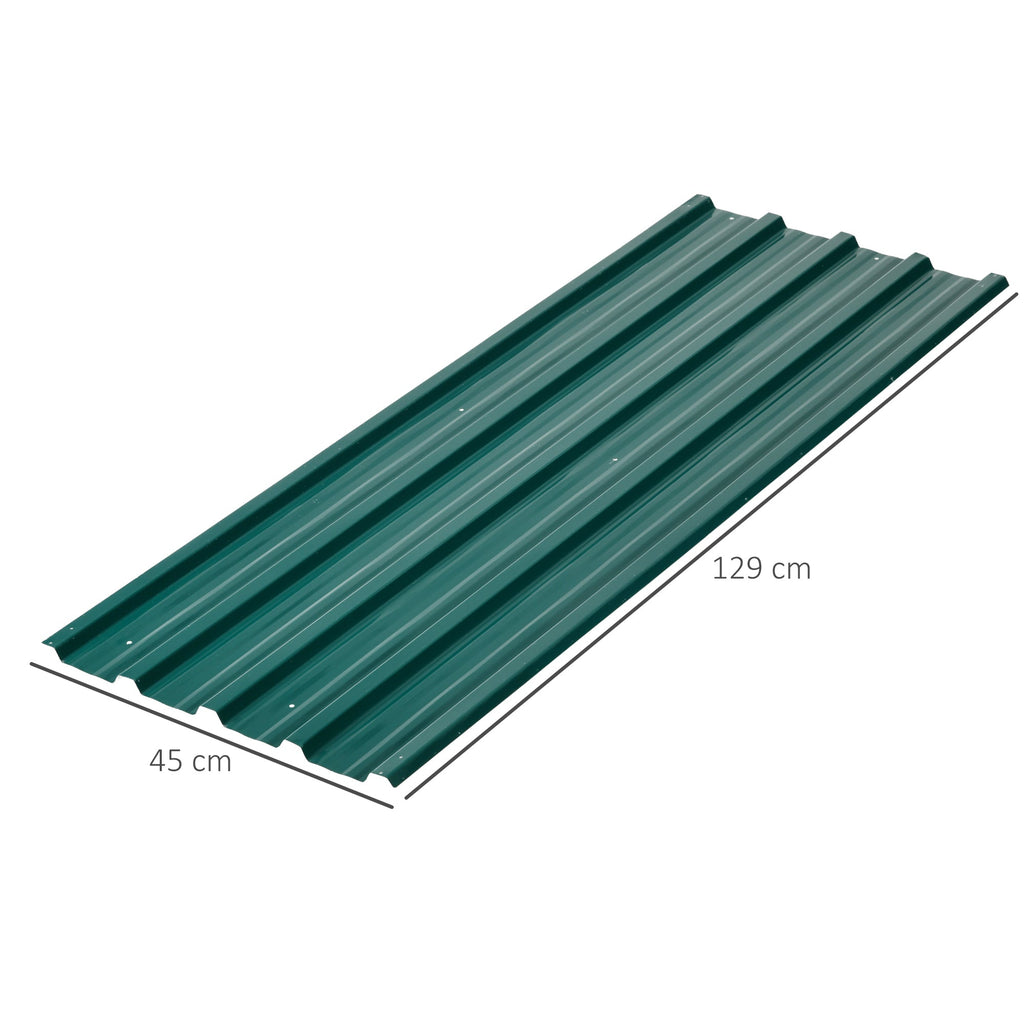 Set of 12 Corrugated Steel Roof Sheet Panels Outsunny