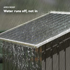 6.5x3.5ft Metal Garden Storage Shed for Outdoor Tool Storage with Double Sliding Doors and 4 Vents Outsunny