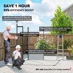 6 x 6ft Outdoor Storage Shed, Plastic Garden Shed with Windows and Air Vents, Outdoor Resin Tool Shed with Latch Doors for Garden, Deck Outsunny