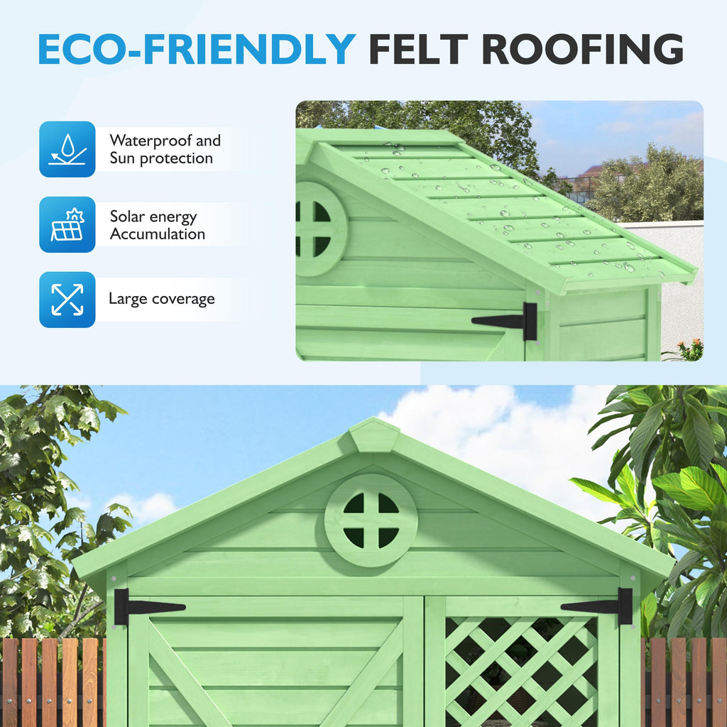 Weatherproof Fir Wood Tool House with Ventilation, Stable Construction, Outdoor Wood Garden Storage Shed, 90L x 56.5W x 175.5H cm AU Store