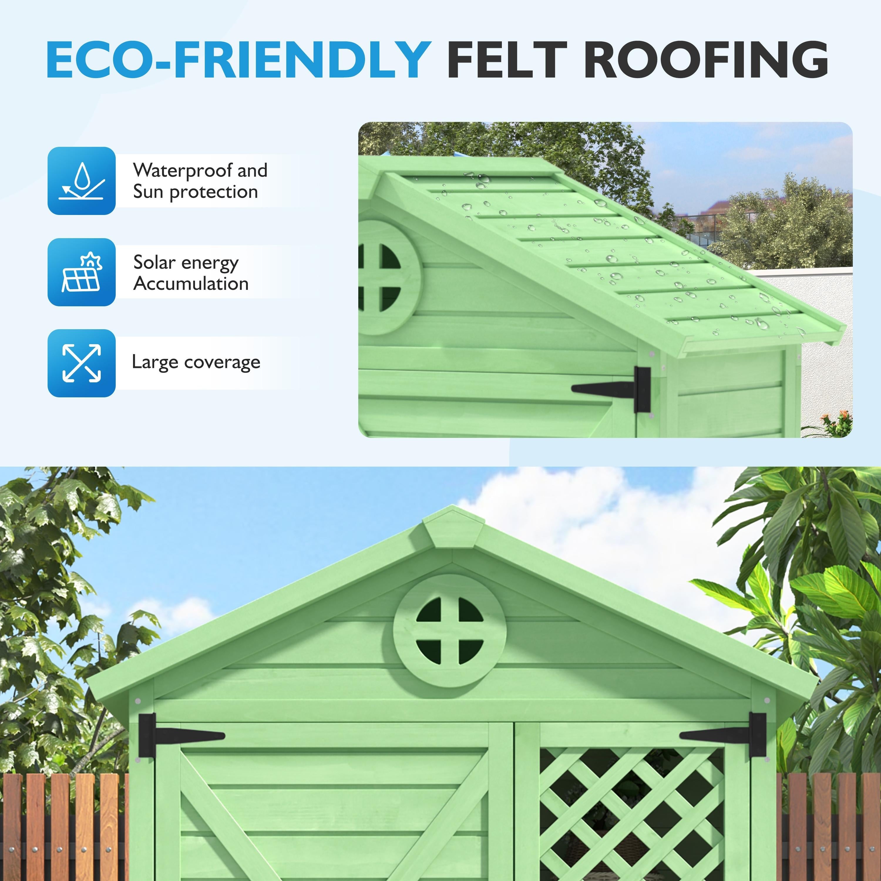 Weatherproof Fir Wood Tool House with Ventilation, Stable Construction, Outdoor Wood Garden Storage Shed, 90L x 56.5W x 175.5H cm AU Store