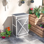 Wooden Small Shed, Garden Storage Shed with Shelves and Bolt Latch, 75L x 56W x115H cm Outsunny