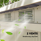 Corrugated Garden Shed 9 x 4 Ventilated Lockable Tool Shed for Outdoor Equipment Outsunny