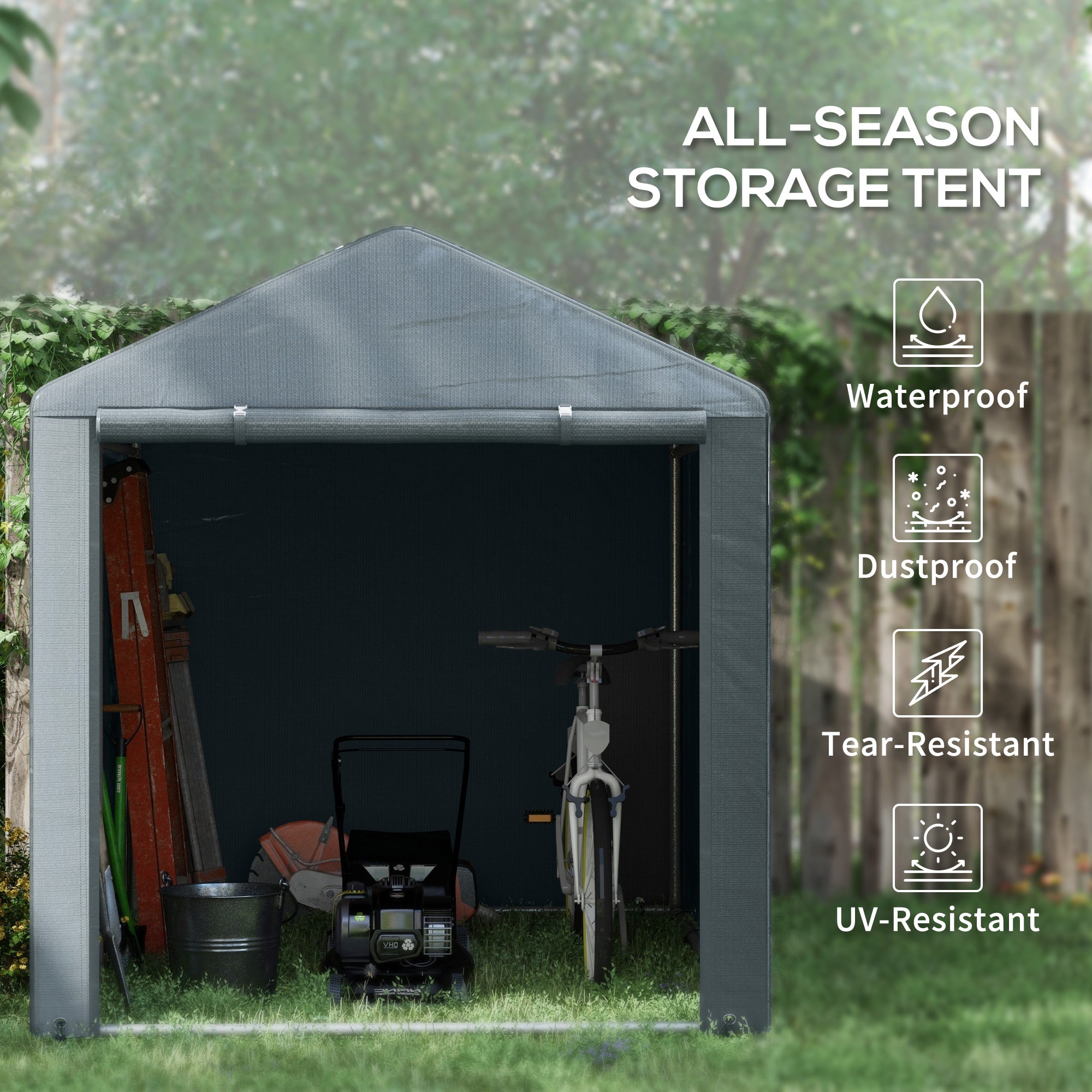 2.2 x 1.6 m Outdoor Storage Tent, with Accessories