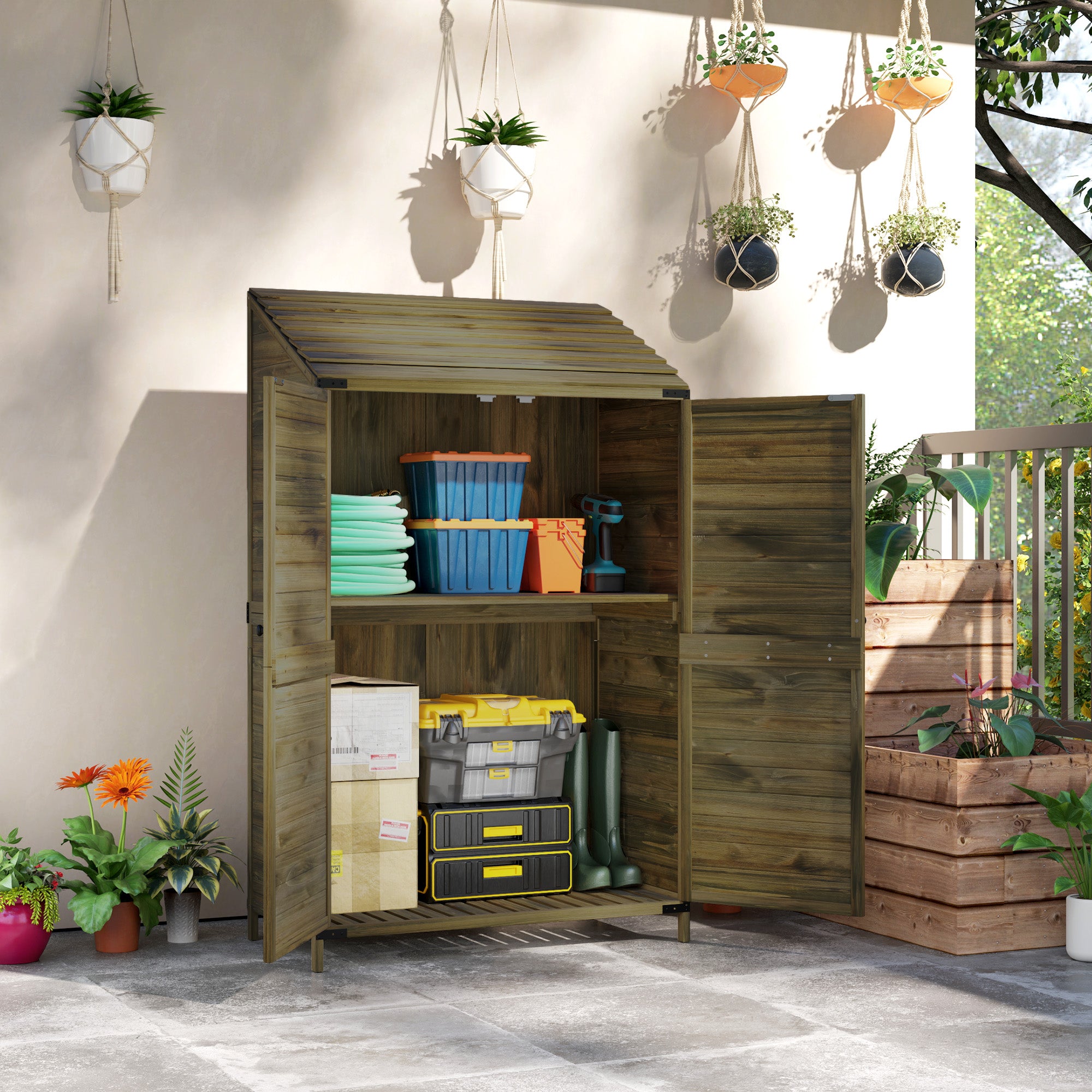 103.5 x 59 cm Wooden Garden Shed