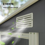 7 x 5ft Galvanised Metal Shed, with Sliding Door Outsunny