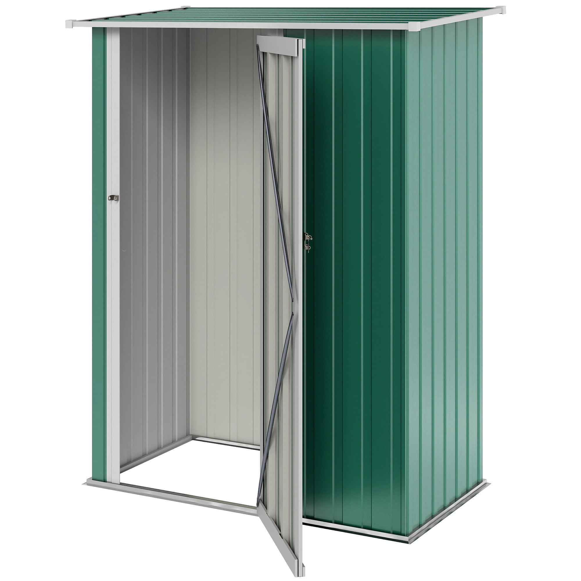 5x3 Garden Shed Metal Outdoor Tool Shed with Sloped Roof, Lockable Door for Gardeners Outsunny
