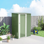 5ft x 3ft Metal Garden Storage Shed, Outdoor Tool Shed with Sloped Roof, Lockable Door for Tools, Equipment Outsunny