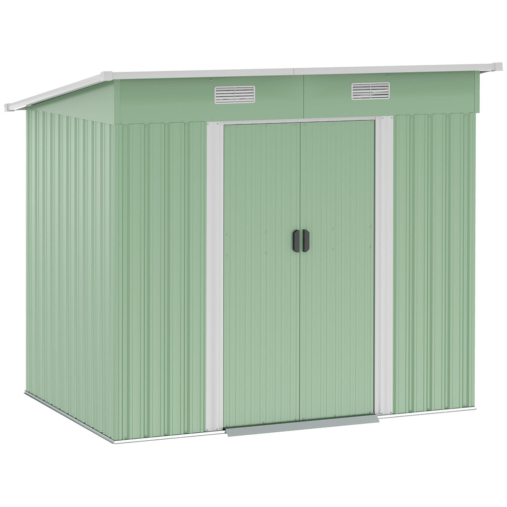 7 x 4ft Outdoor Garden Metal Storage Shed, Tool Storage Box for Backyard, Patio and Lawn Outsunny