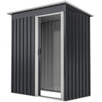 5 x 3ft Garden Storage Shed with Sliding Door and Sloped Roof Outdoor Equipment Tool Outsunny