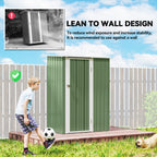 5ft x 3ft Metal Garden Storage Shed, Outdoor Tool Shed with Sloped Roof, Lockable Door for Tools, Equipment Outsunny