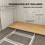 7 x 5ft Galvanised Metal Shed, with Sliding Door Outsunny