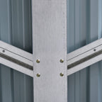 3.2 x 5.1ft Corrugated Steel Two-Bin Storage Shelter Outsunny