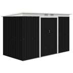 9ft x 4ft Metal Garden Shed, Outdoor Tool House with Foundation Kit, Ventilations and Double Doors Outsunny