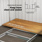 7 x 5ft Galvanised Metal Shed, with Sliding Door Outsunny