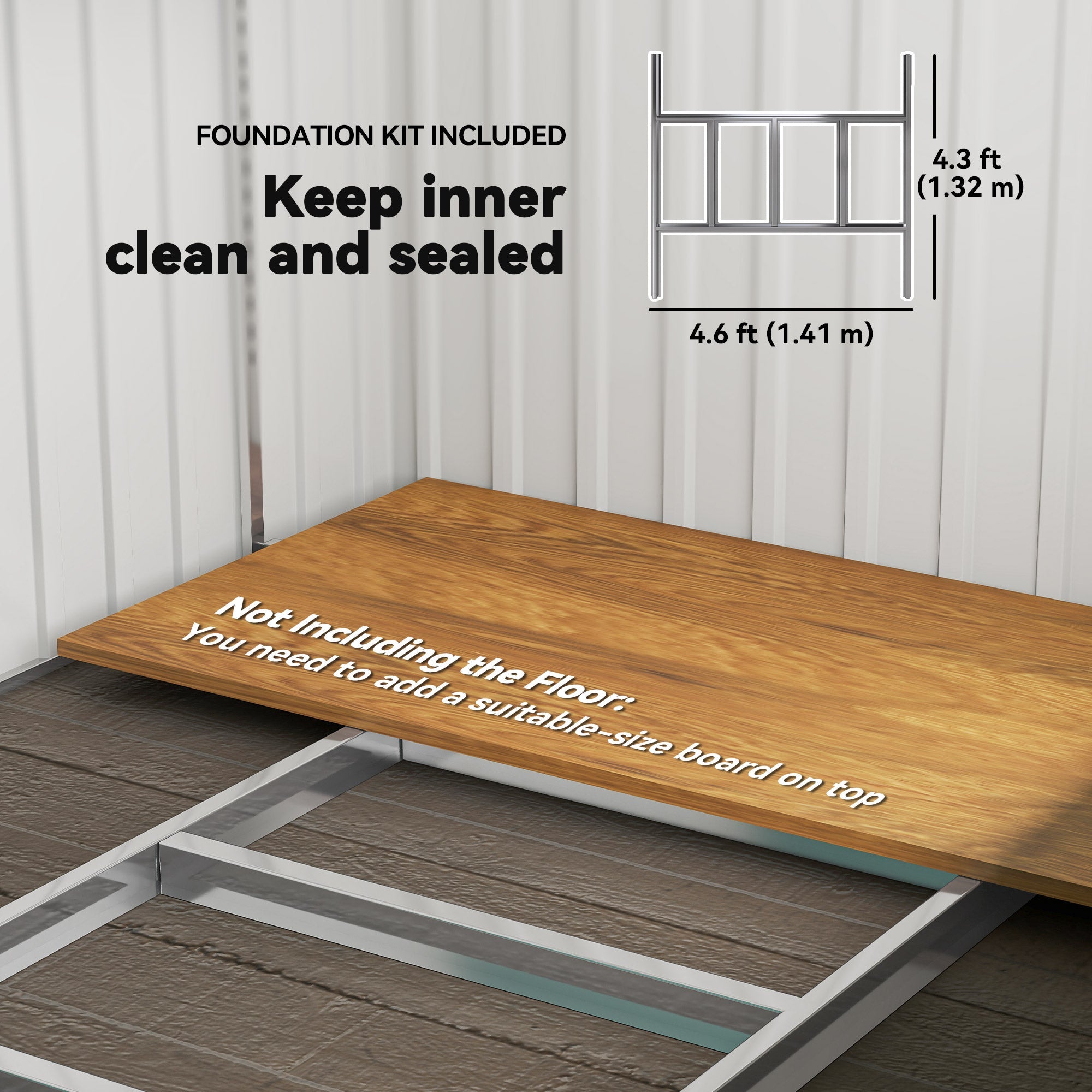 7 x 5ft Galvanised Metal Shed, with Sliding Door Outsunny