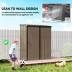 5.3 x 3.1ft Corrugated Steel Garden Shed Outsunny