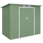 7 x 4ft Galvanised Steel Garden Shed, with Foundation Kit Outsunny