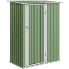 5ft x 3ft Metal Garden Storage Shed, Outdoor Tool Shed with Sloped Roof, Lockable Door for Tools, Equipment Outsunny