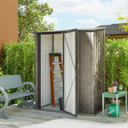 5x3 Garden Shed with Sloped Roof, Lockable Door for Tools and Equipment Storage Outsunny