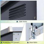 3.2 x 5.1ft Corrugated Steel Two-Bin Storage Shelter Outsunny