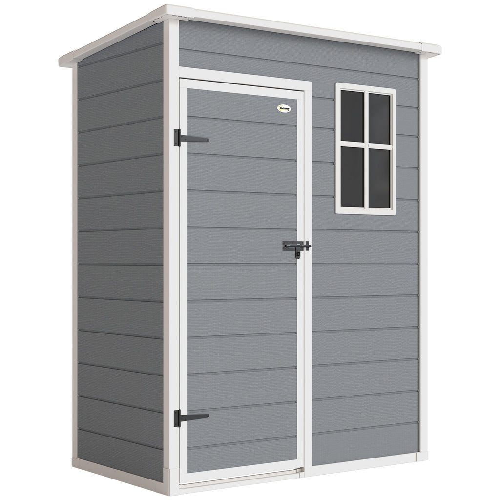 5x3 Storage Shed with Lockable Door, Window & Vent for Garden & Patio Outsunny