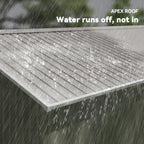 13 x 11ft Large Garden Shed, Mental Garden Storage Shed with Foundation Kit Ventilation & Doors