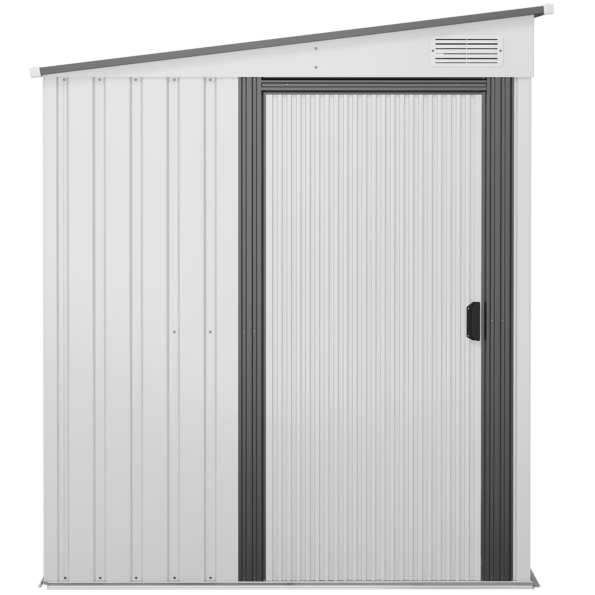 7 x 5ft Galvanised Metal Shed, with Sliding Door Outsunny
