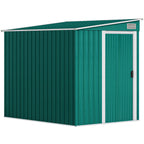 7 x 5ft Galvanised Metal Shed, with Sliding Door Outsunny