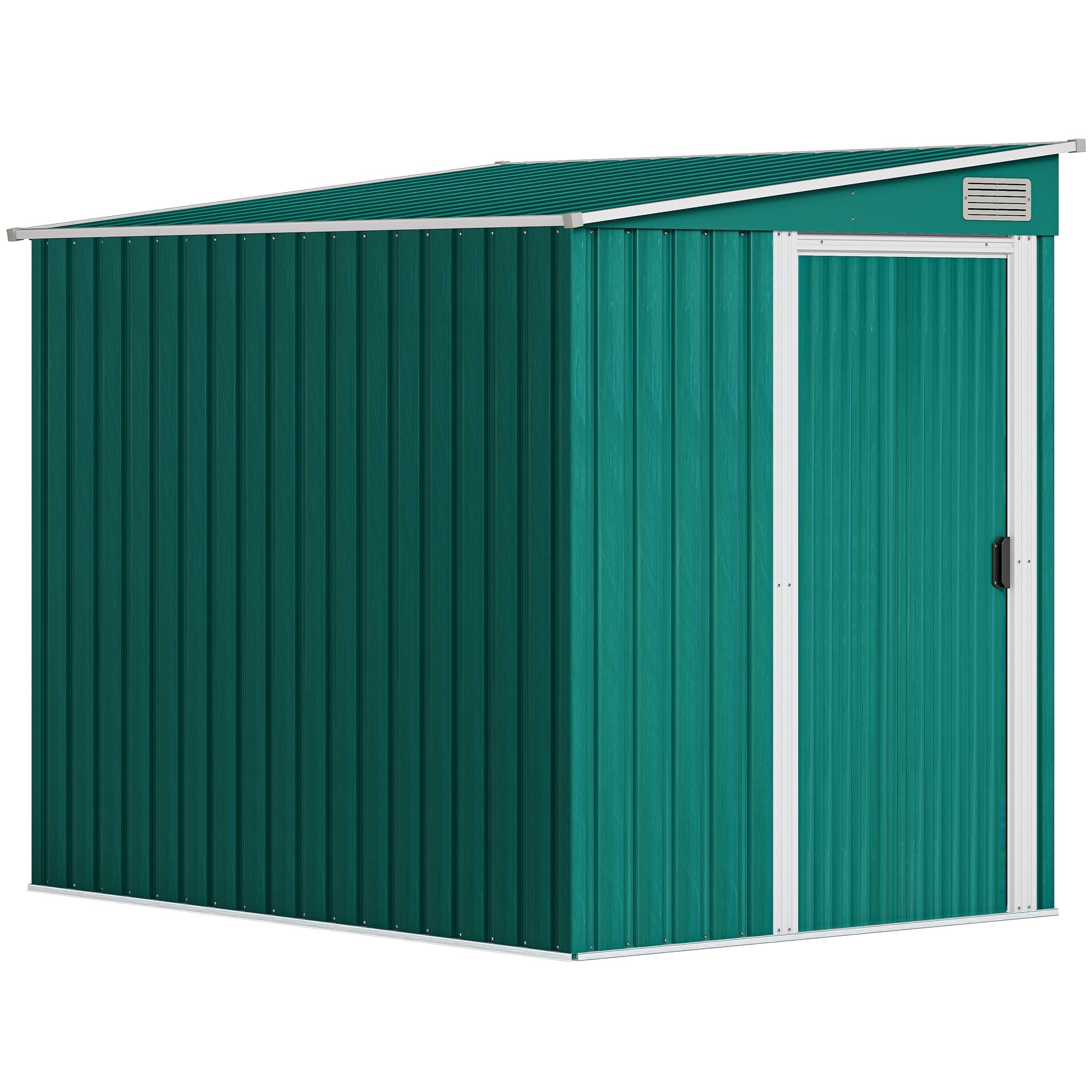 7 x 5ft Galvanised Metal Shed, with Sliding Door Outsunny