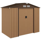 7 x 4ft Lockable Metal Garden Tool Storage Shed, Outdoor Storage Shed with Foundation and vents Outsunny