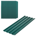 Set of 12 Corrugated Steel Roof Sheet Panels Outsunny