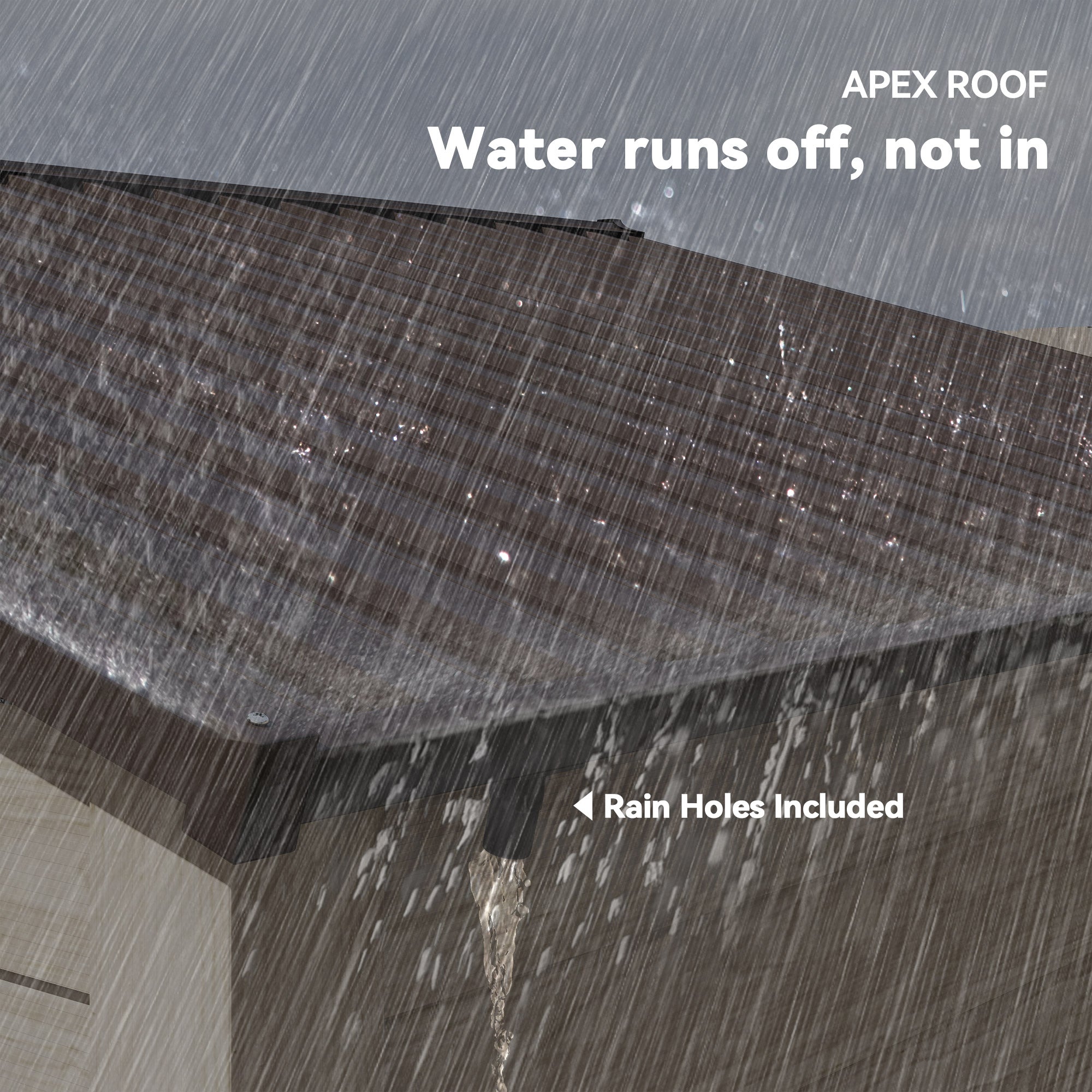 6 x 8ft Galvanised Steel Shed Wood-Effect Outsunny