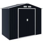 7 x 4ft Weatherproof Shed, Outdoor Bike Storage Shed with Ventilation Slots, Foundation Kit and Lockable Double Doors Outsunny