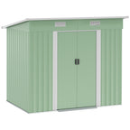 7 x 4ft Outdoor Garden Metal Storage Shed, Tool Storage Box for Backyard, Patio and Lawn Outsunny