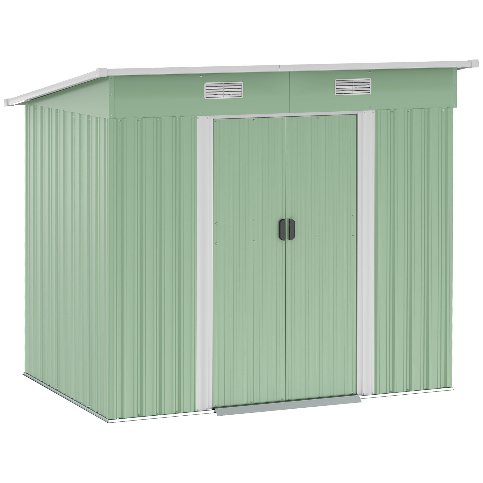 7 x 4ft Outdoor Garden Metal Storage Shed, Tool Storage Box for Backyard, Patio and Lawn Outsunny