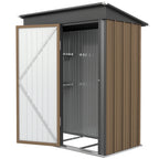 5 x 3ft Corrugated Steel Storage Shed, with Lock Outsunny