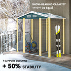 7 x 4ft Garden Shed, Easy to Assemble, Upgraded Galvanised Steel Frame with Foundation Kit, Double Doors with Lock, Outdoor Metal Shed with Vents and Gloves, Garden Storage Shed Outsunny