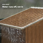 6.5 x 3.5ft Metal Garden Storage Shed - Brown Wood Effect Outsunny