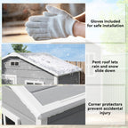 6 x 4ft Garden Shed, Plastic Shed with Floor, Window, Lockable Door and Vents, Wood Effect Resin Tool Shed for Outdoor, Grey Outsunny