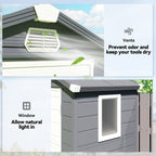 4.4ft x 3.3ft size Aluminium Frame and Plastic Wall Shed, with Foundation Outsunny