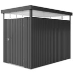 5.3 x 8.5ft Galvanised Steel Garden Shed, Metal Shed with Roof Windows, Leakage Holes and Lockable Wide Door for Outdoor Patio Tool Storage Outsunny