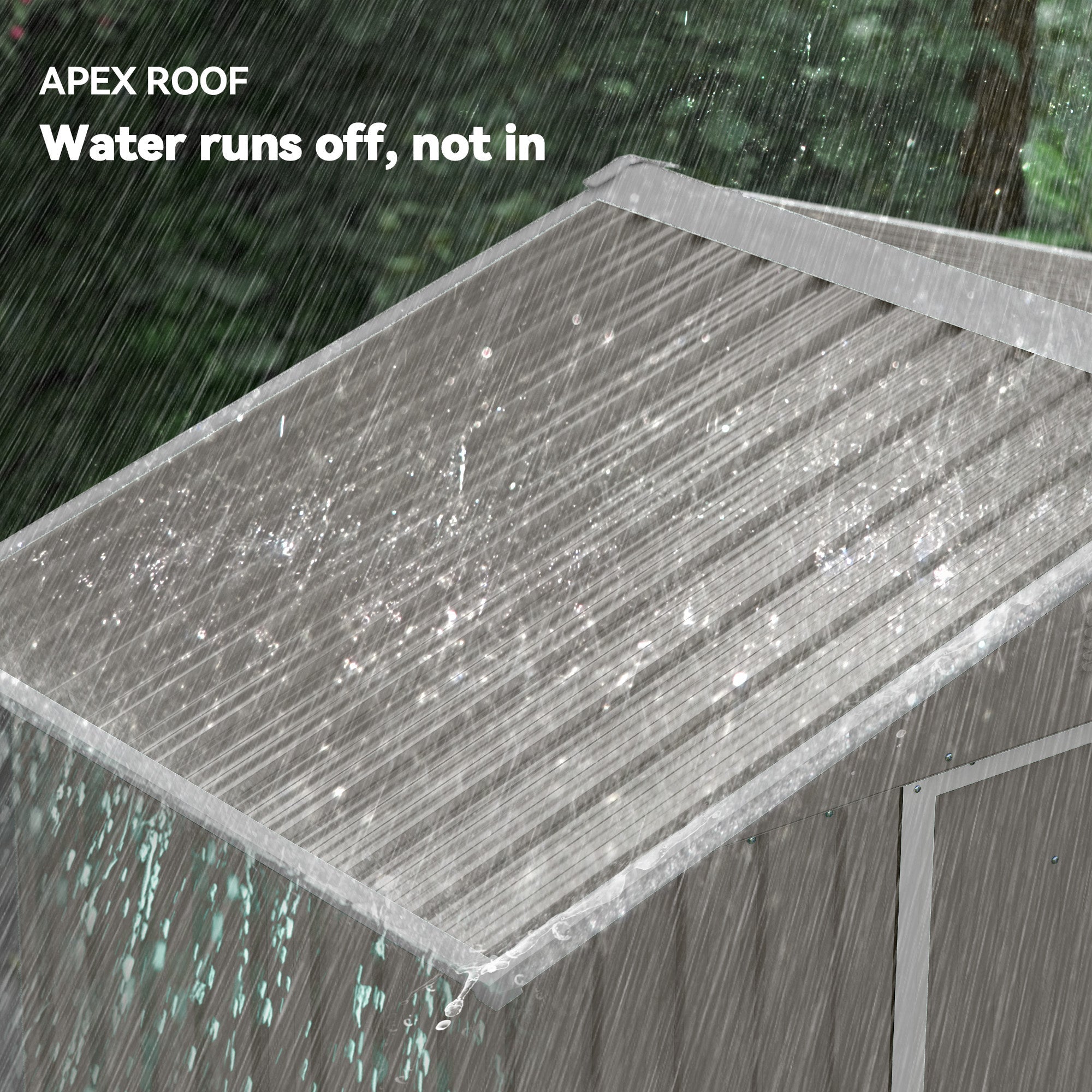 6.5ft x 3.5ft Metal Garden Storage Shed for Outdoor Tool Storage with Double Sliding Doors and 4 Vents Outsunny