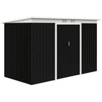 9ft x 4ft Metal Garden Shed, Outdoor Tool House with Foundation Kit, Ventilations and Double Doors Outsunny